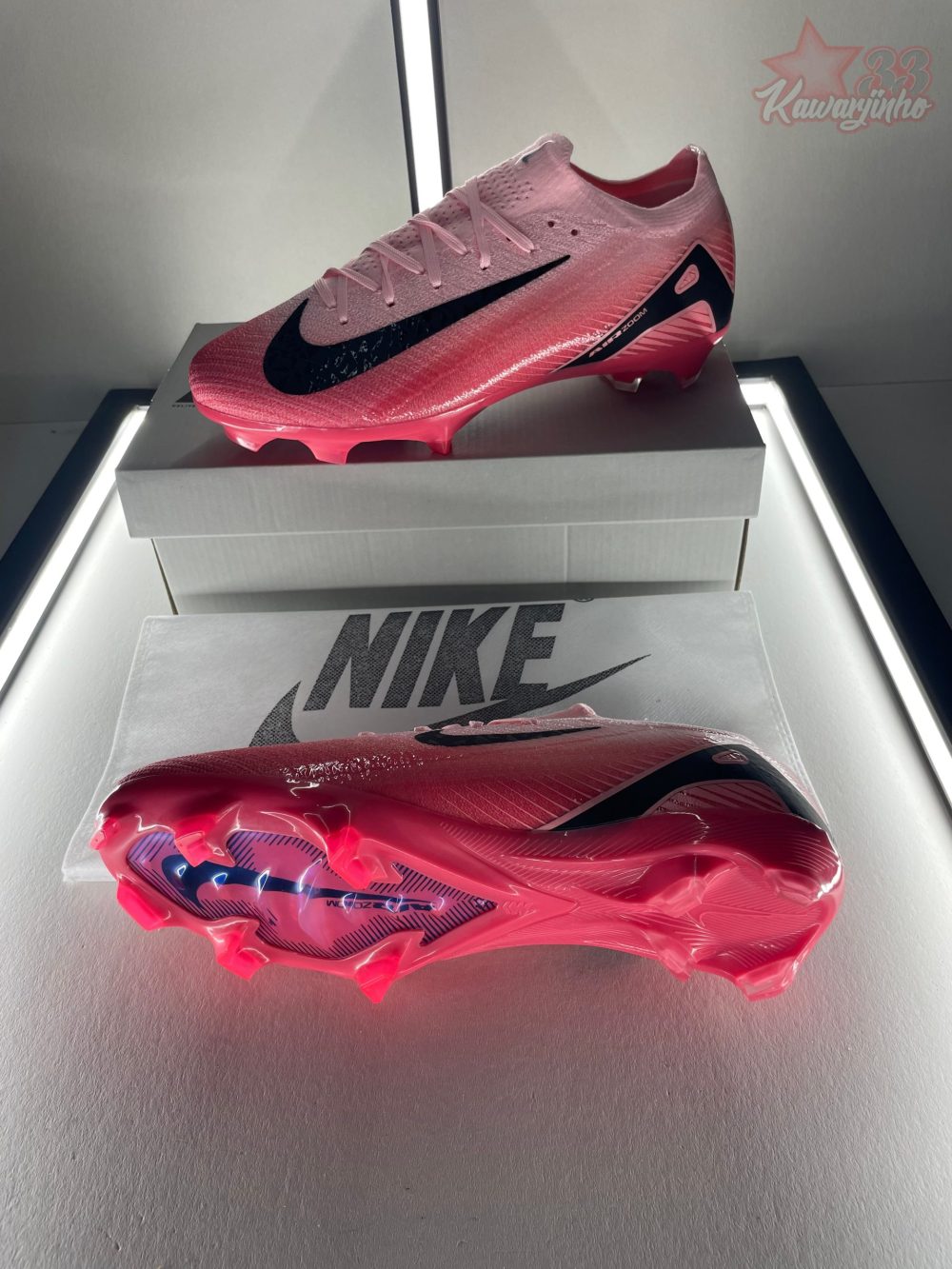 Nike Air Zoom Mercurial Vapor 16 Elite FG - Pink/Fiery Rose – Image 3