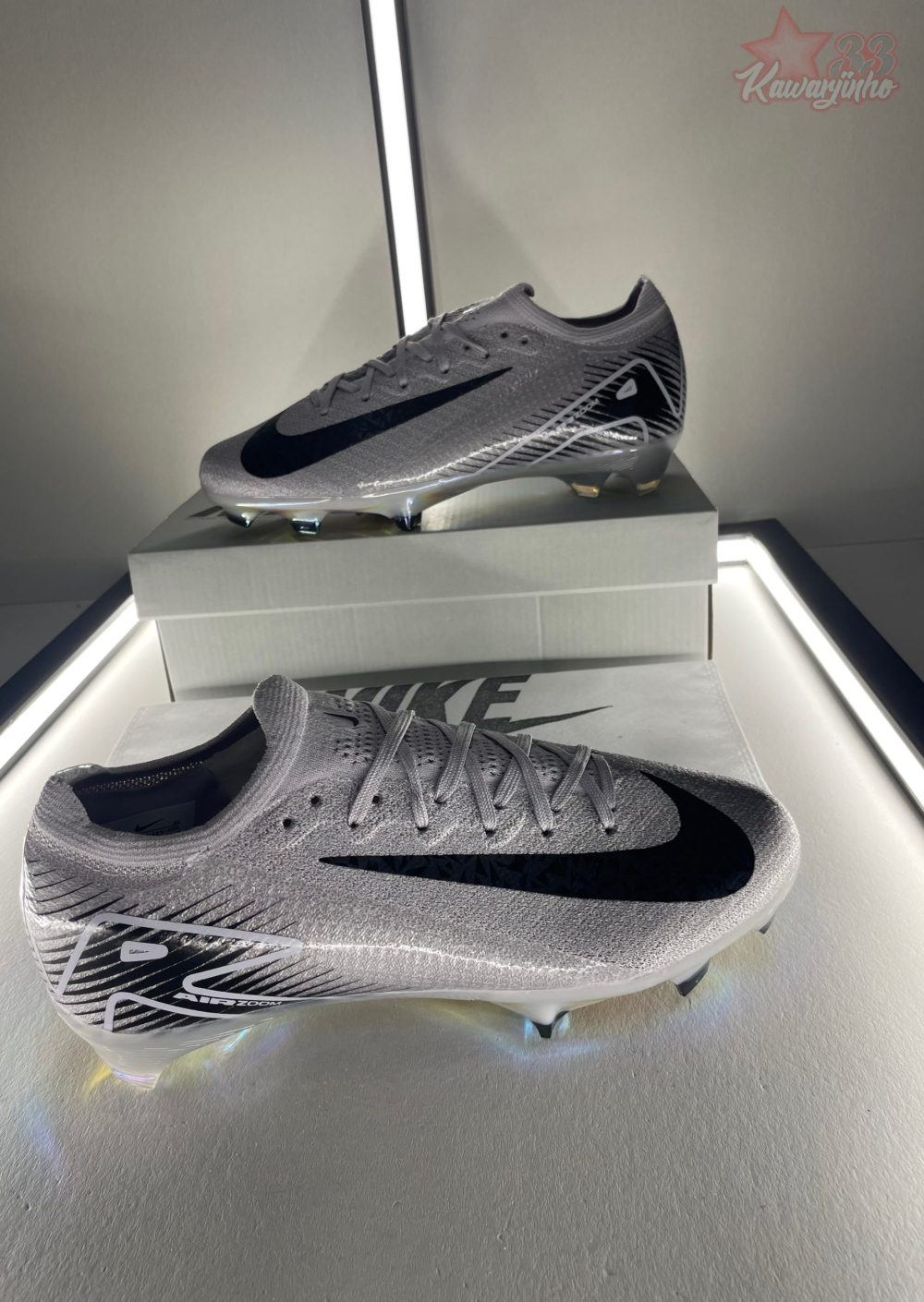 Nike Air Zoom Mercurial Vapor 16 Elite FG - Grey/Black – Image 7