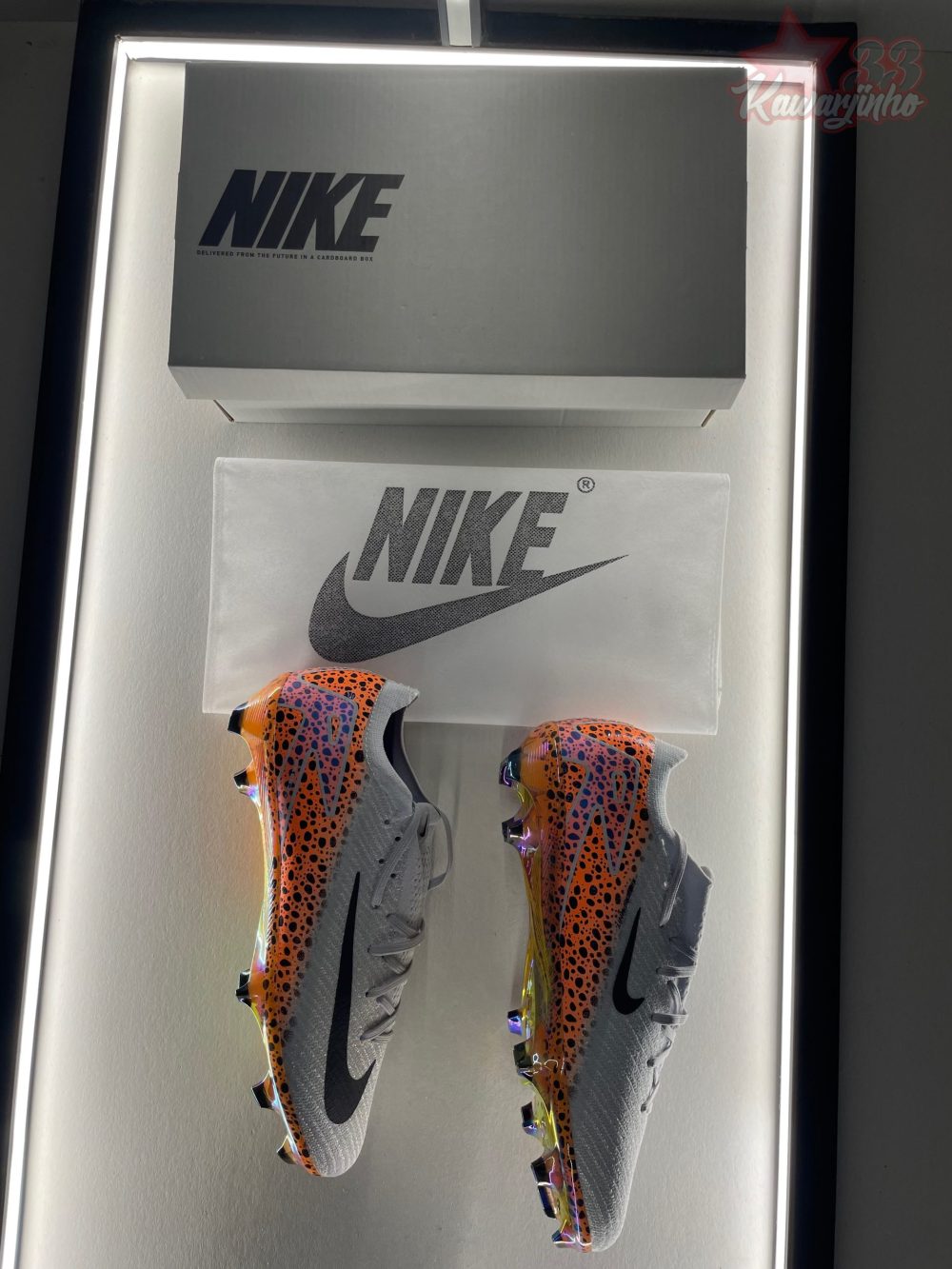 Nike Zoom Mercurial Vapor 16 Elite FG Safari Pack - Grey/Orange/Multicolor – Image 3