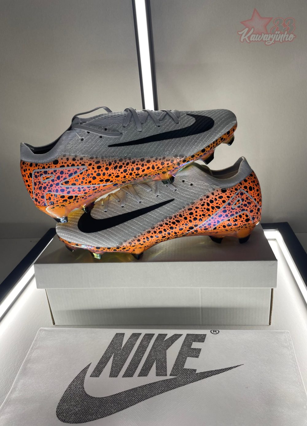 Nike Zoom Mercurial Vapor 16 Elite FG Safari Pack - Grey/Orange/Multicolor – Image 2