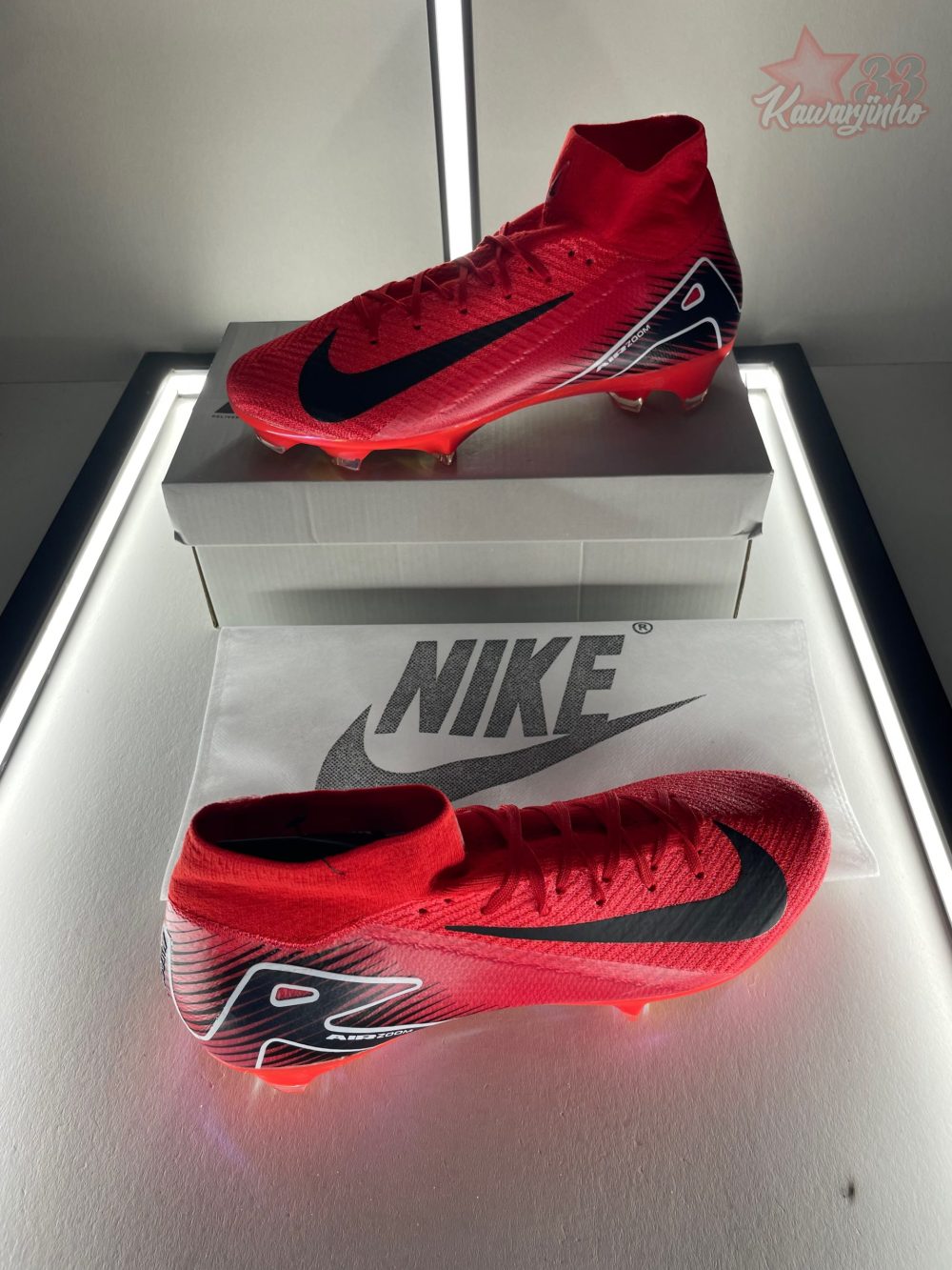 Nike Air Zoom Mercurial Superfly 10 Elite FG - Red/Black – Image 4