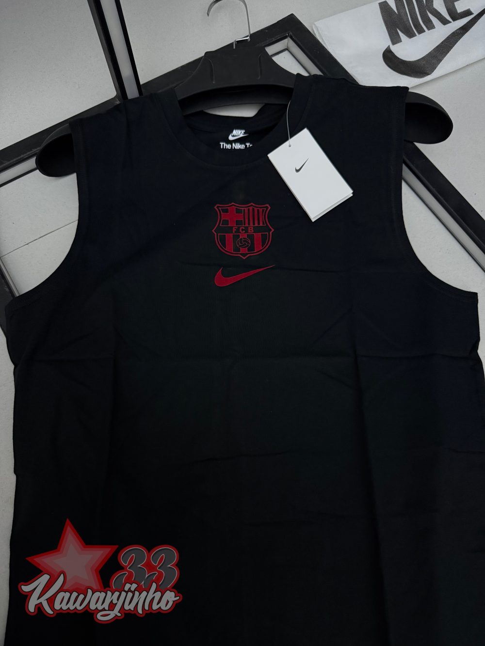 Sans Manche FC Barcelone - Noir/rouge