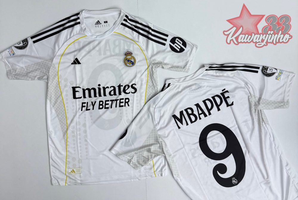 Real Madrid Home Kit 2025/26 - Mbappe 9