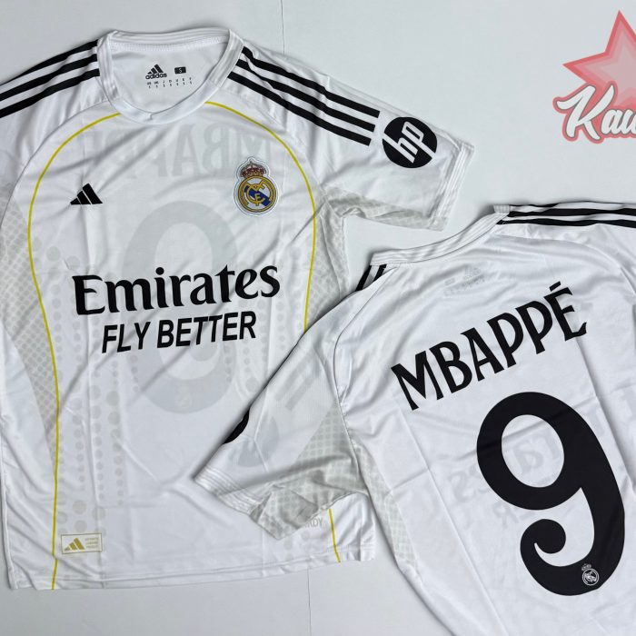 Real Madrid Home Kit 2025/26 - Mbappe 9