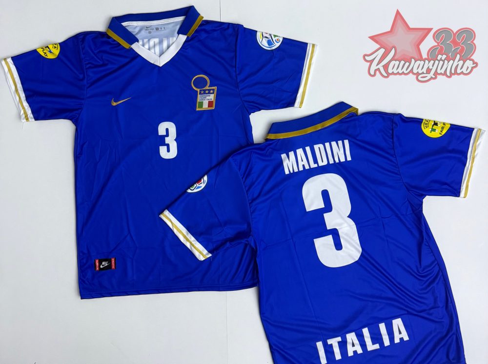 Italy Home Jersey 1996 - Maldini 3