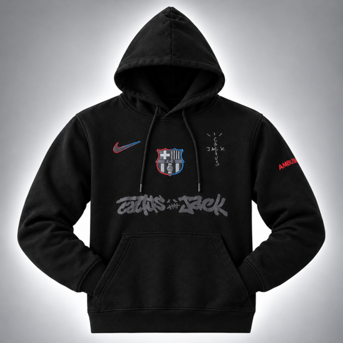 Sweat à Capuche Barcelone x Travis Scott - Black