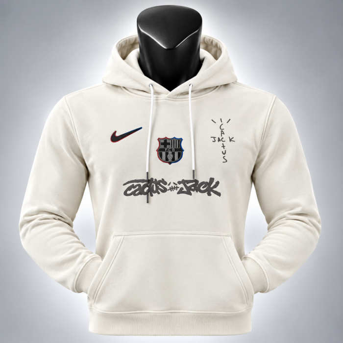 Sweat à Capuche Barcelone x Travis Scott - White