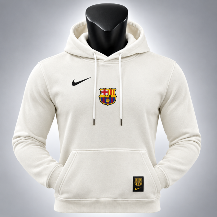 Sweat à Capuche Barcelone - White