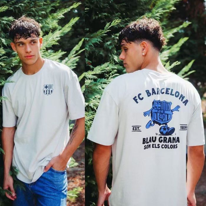 T-SHIRT BARCELONE COTTON 2025-26 - WHITE
