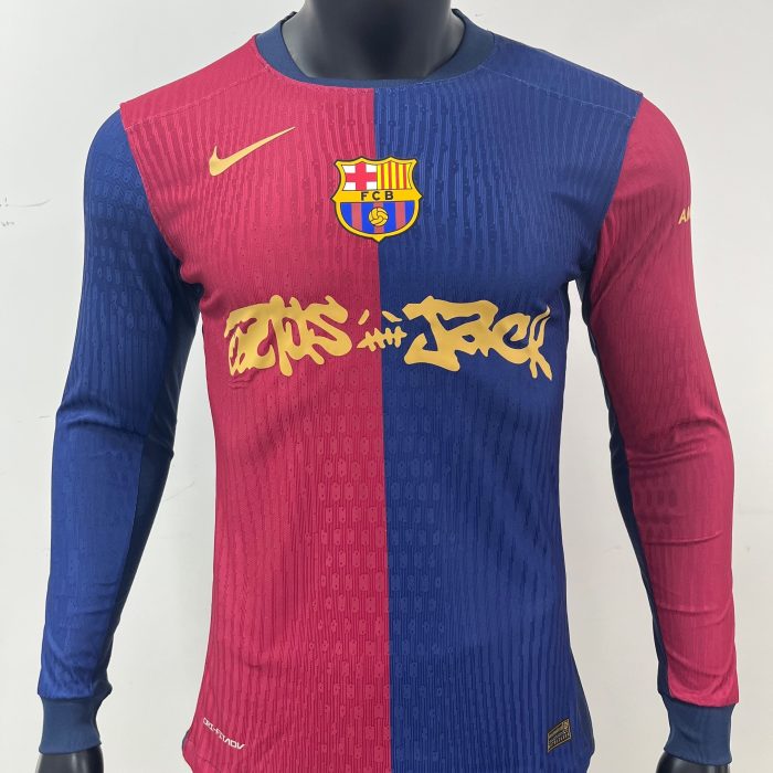 FC Barcelone Home Kit x Travis Scott Manches Longues - 2025-26