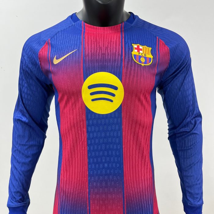 FC Barcelone Home Kit Manches Longues - 2025-26