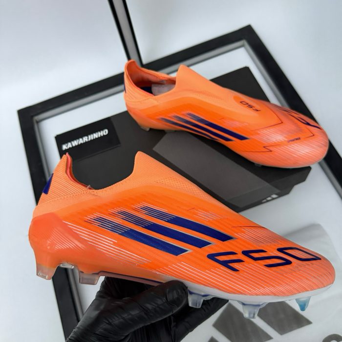 Adidas F50 Elite Laceless FG - Orange/Blue