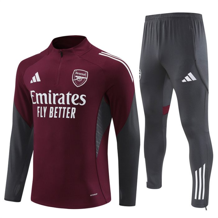 Survêtement Arsenal 2025/26 – Burgundy/Grey