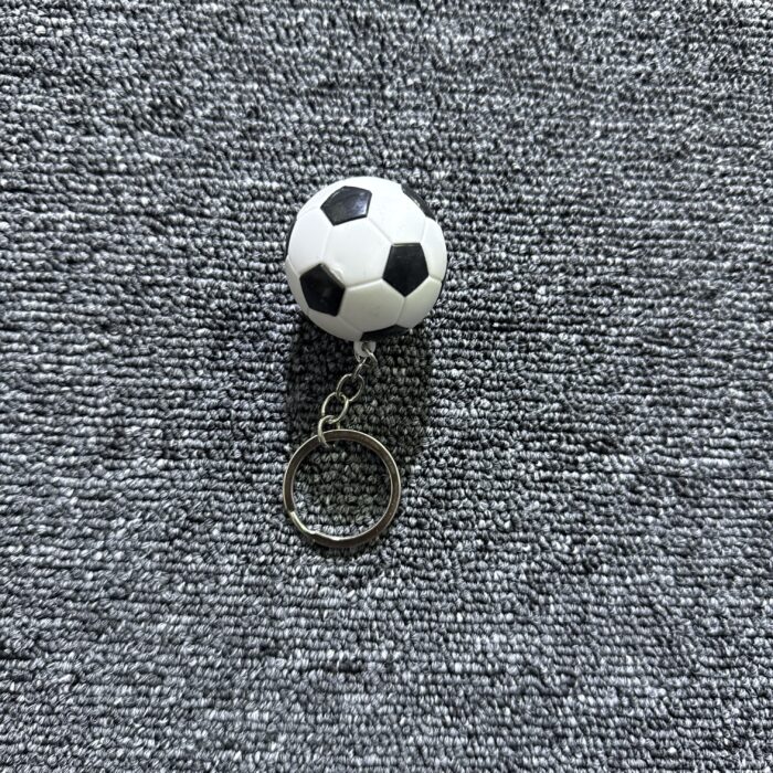 Porte-Clé Football - Noir/Blanc