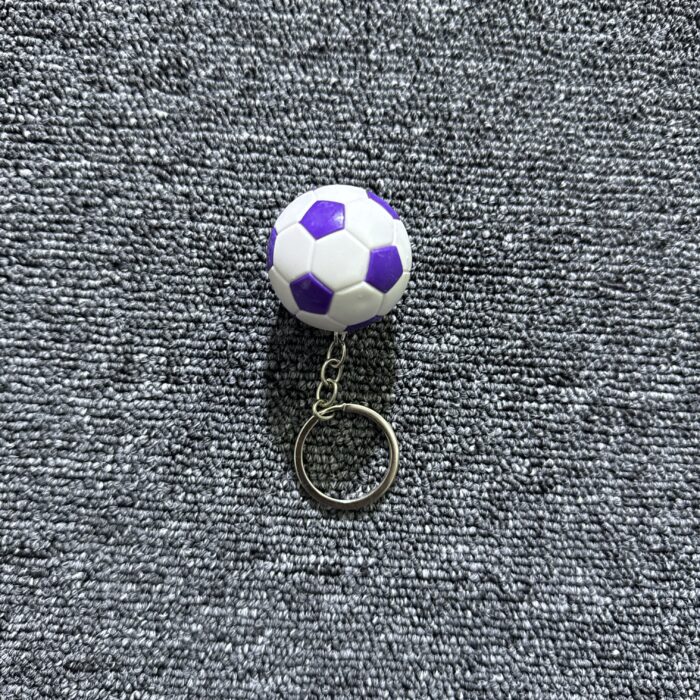 Porte-Clé Football - Blanc/Violet