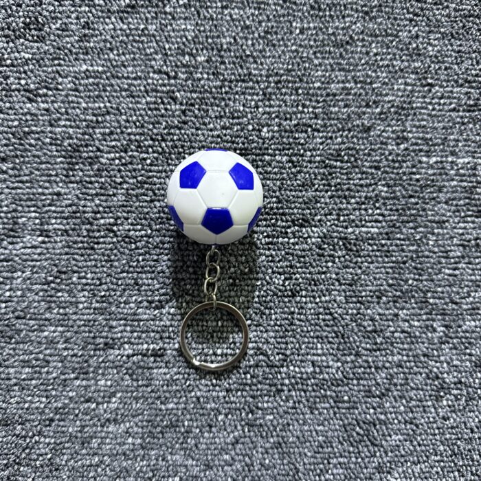 Porte-Clé Football - Blanc/Bleu