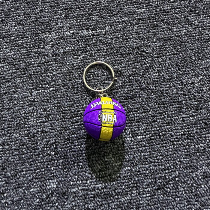 Porte-Clé Basketball - Violet/Jaune
