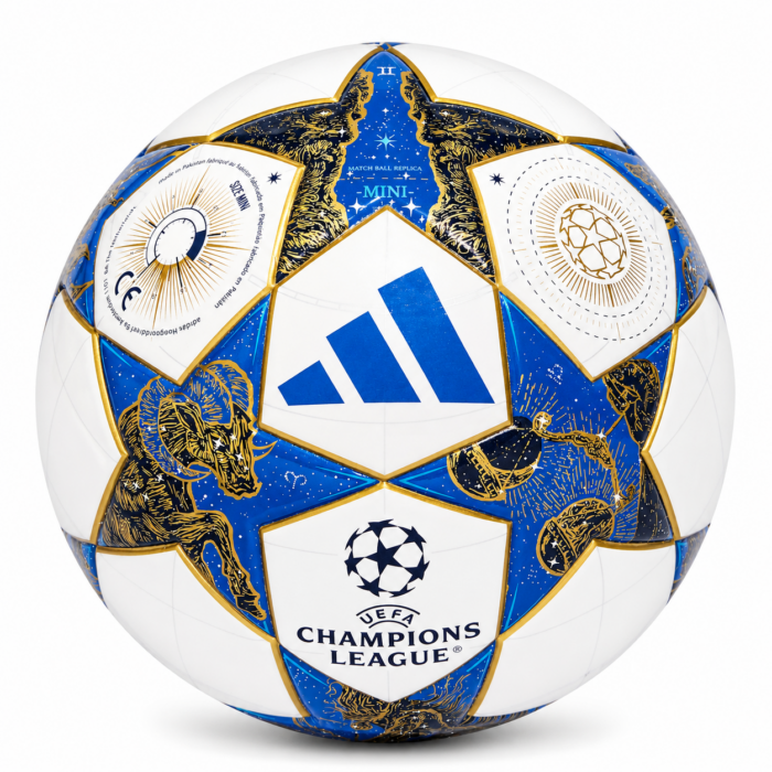 ADIDAS BALLON CHAMPIONS LEAGUE 2025/26 MINI - BLANC/BLEU MARINE/DORÉ