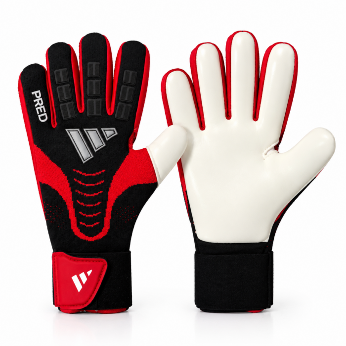 ADIDAS GANTS DE GARDIEN PREDATOR PRO STRAP – NOIR/ROUGE